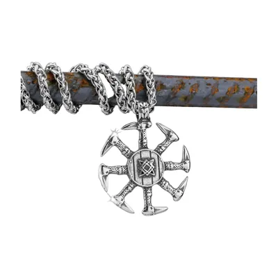 Colgante Giratorio del Árbol de la Vida Yggdrasil con Cadena, Acero Inoxidable