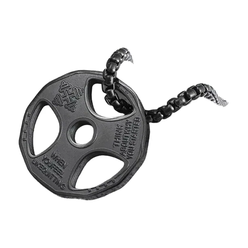 Pendentif Plaque de Poids avec Chaîne à Billes, Acier Inoxydable