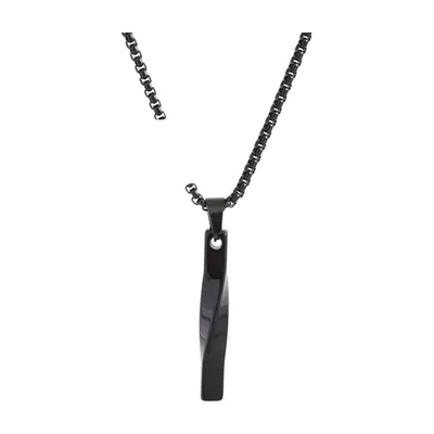 Geometrischer Twist-Anhänger mit Kette, 316L Edelstahl