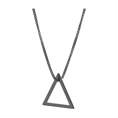 Collana con Pendente a Triangolo Invertito, Acciaio Inossidabile