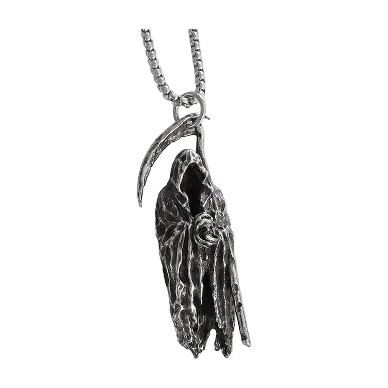 Colgante de la Parca con Cadena de Bolas, Acero Inoxidable