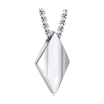 Rhombus Anhänger Kette, 316L Edelstahl
