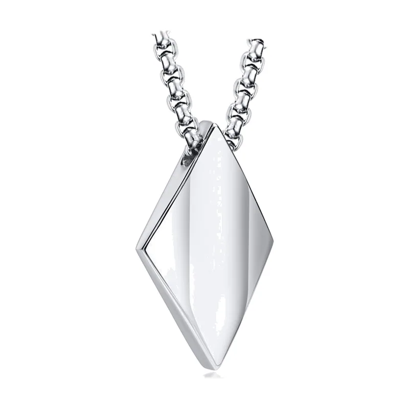 Rhombus Anhänger Kette, 316L Edelstahl