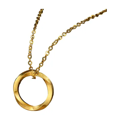Mobius-Ring Anhänger mit nordischen Runen, Edelstahl
