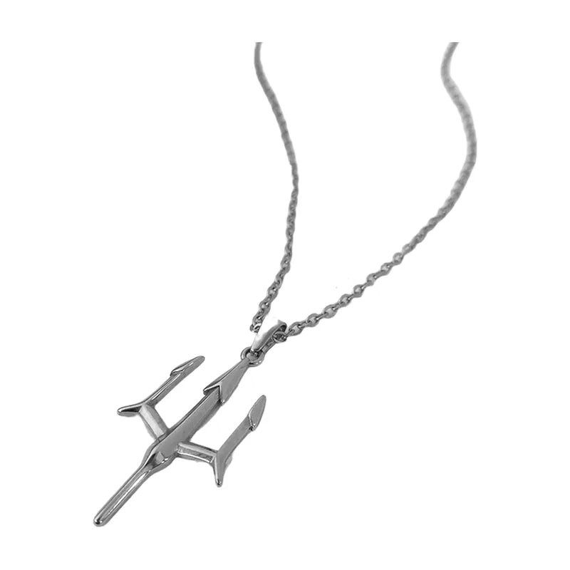 Colgante Tridente de Poseidón con Cadena, Acero Inoxidable