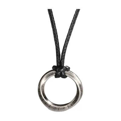 Pendente Mobius Vichingo con Cordino Nero, Acciaio Inossidabile
