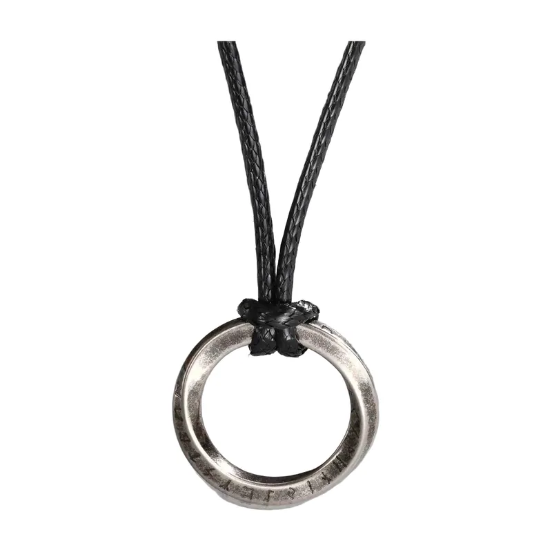 Pendentif Mobius Viking avec Cordon Noir, Acier Inoxydable