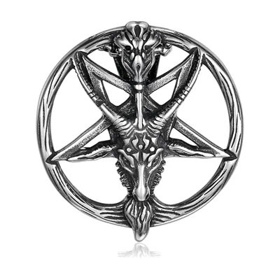 Collier Baphomet Tête de Bouc et Pentagramme, Acier Inoxydable