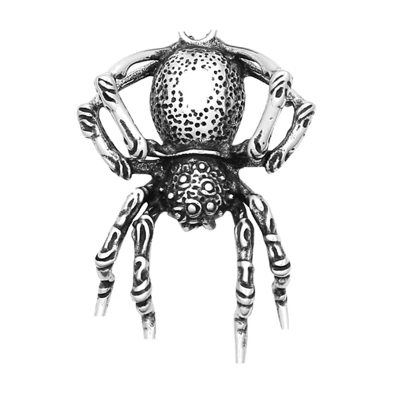 Collier Pendentif Araignée et Chaîne, Acier Inoxydable 316L