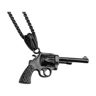 Colgante de Rifle AK-47 con Cadena, Acero Inoxidable 316L