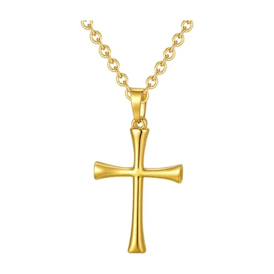 Collier Pendentif Croix avec Chaîne, Acier Inoxydable