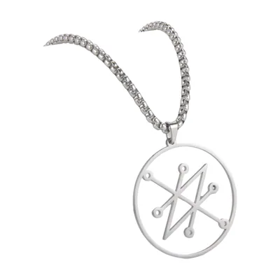 Collana con Pendente Leone e Corona, Acciaio Inossidabile