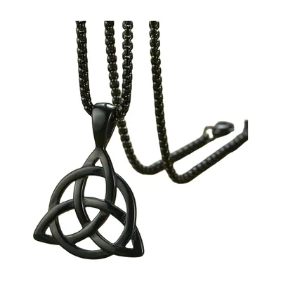 Keltischer Trinity Knot Anhänger mit Boxkette, Edelstahl