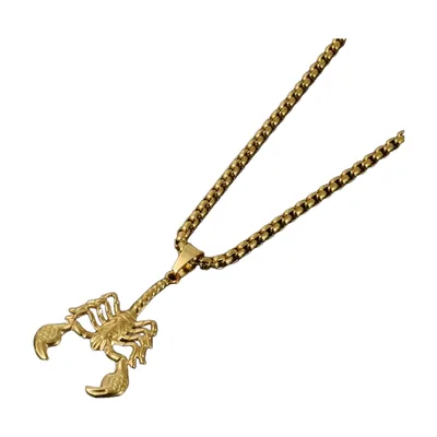 Colgante de Escorpión con Cadena Box, Acero Inoxidable