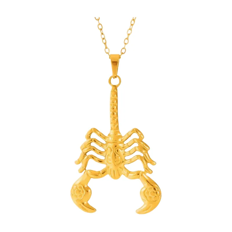 Colgante de Escorpión con Cadena, Acero Inoxidable 316L