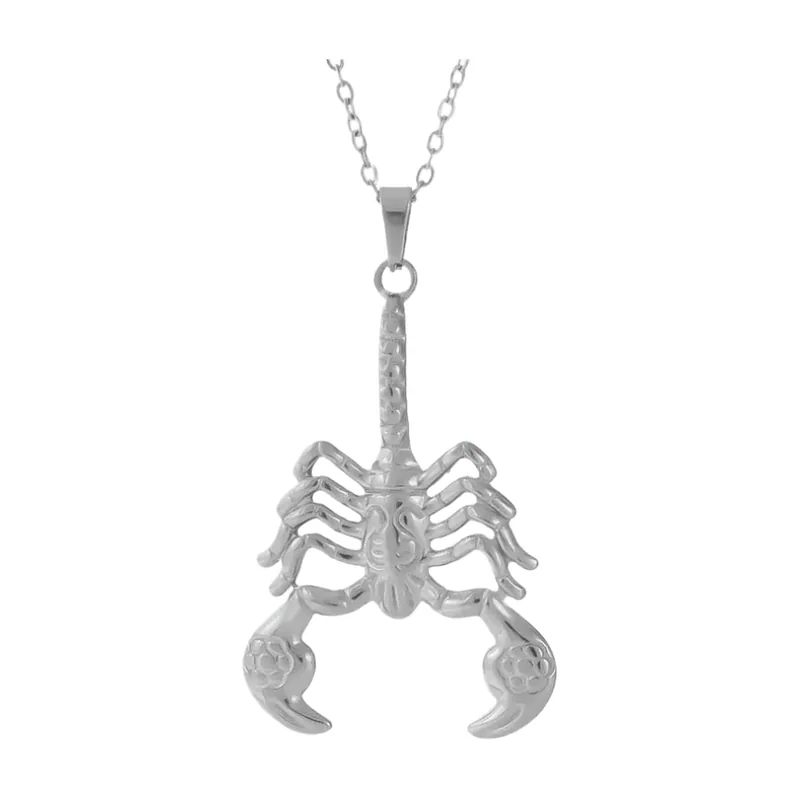 Collier Pendentif Scorpion, Acier Inoxydable 316L