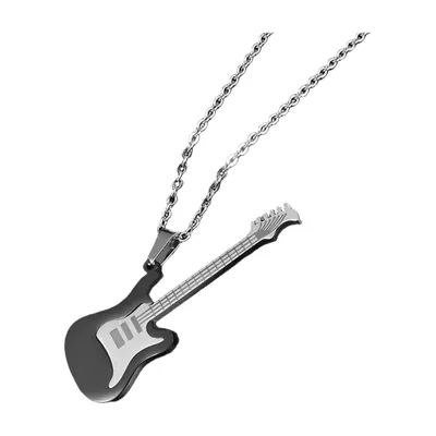 E-Gitarre Anhänger mit Kette, 316L Edelstahl