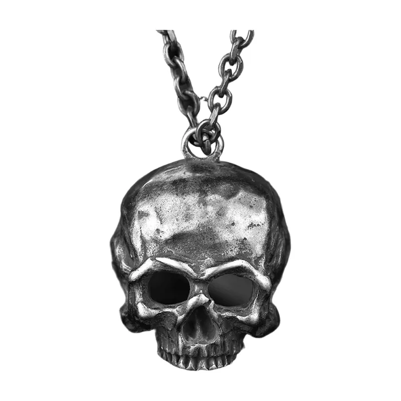 Totenkopf Anhänger mit Panzerkette, Edelstahl