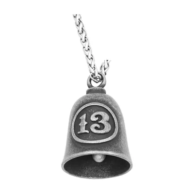 Collier Cloche Biker avec Chiffre 13, Acier Inoxydable