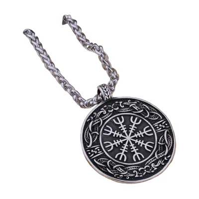 Wikinger Ouroboros Anhänger mit Kordelkette, Edelstahl