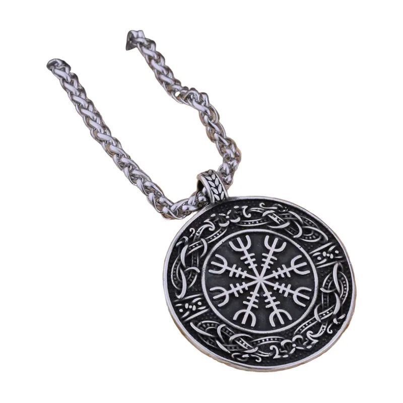 Collana Viking Ouroboros con Catena a Torsione, Acciaio Inox