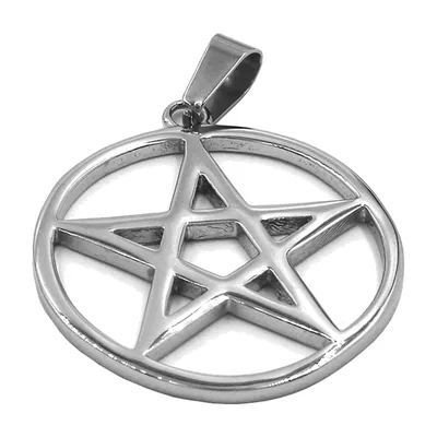 Pentagramm Stern Anhänger mit Kette, 316L Edelstahl