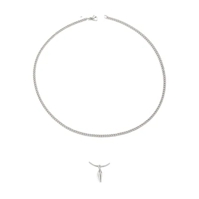 Doppelschichtige Kette mit Spike-Anhänger, 316L Edelstahl