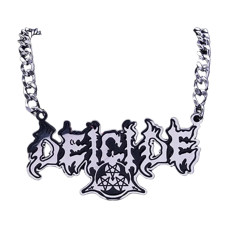 Pendentif Deicide avec Pentagramme, Acier Inoxydable