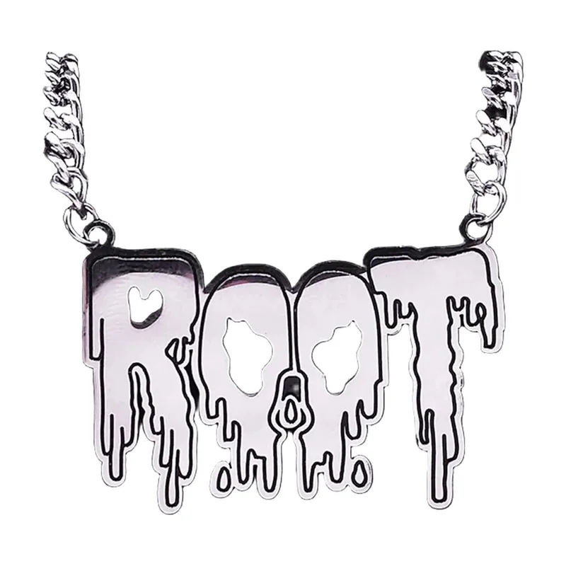 Collier Pendentif Deicide avec Effet Goutte, Acier Inoxydable