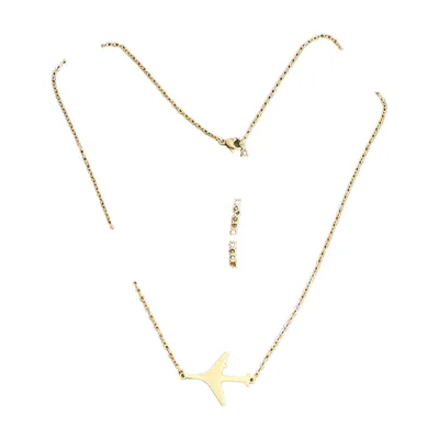 Airplane Pendant Necklace, 316L Stainless Steel