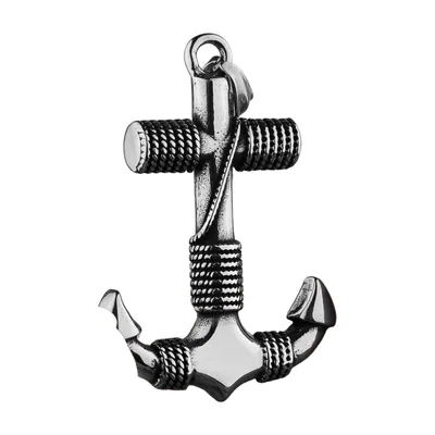 Collier Pendentif Ancre Viking, Acier Inoxydable 316L