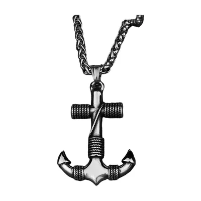 Pendentif Ancre Viking avec Chaîne, Acier Inoxydable