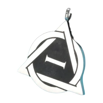 Collier Pendentif Symbole Therian avec Émail Noir, Acier Inoxydable