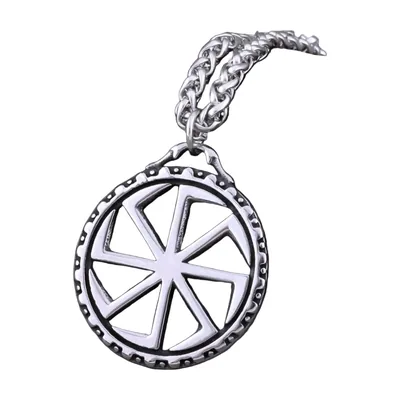 Pendente Simbolo del Sole Vichingo con Catena, Acciaio Inossidabile