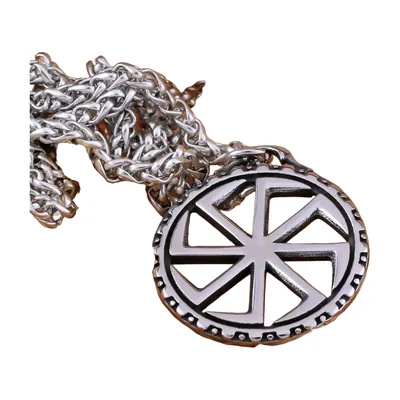 Pendente Simbolo del Sole Vichingo con Catena, Acciaio Inossidabile