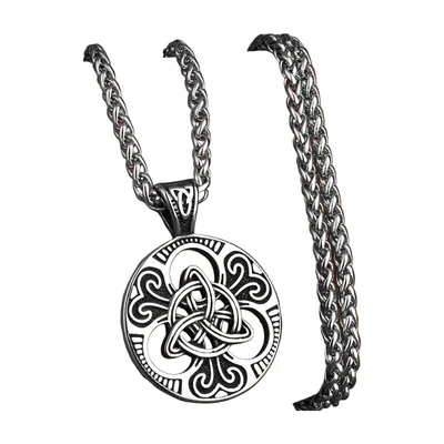 Odin Rune und keltischer Knoten Anhänger, Edelstahl