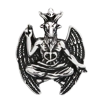 Collana con Pendente Baphomet, Acciaio Inossidabile 316L