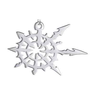 Chaos-Stern Anhänger mit Kette, 316L Edelstahl