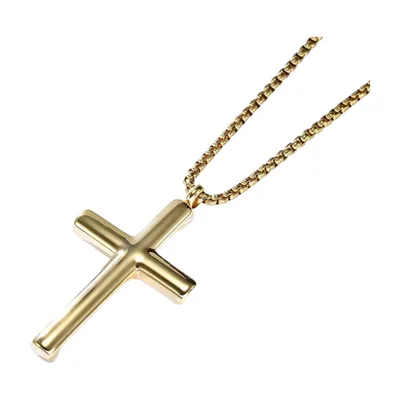 Collier Pendentif Croix avec Chaîne, Acier Inoxydable