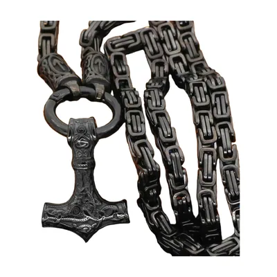 Colgante Mjölnir Martillo de Thor con Cadena, Acero Inoxidable