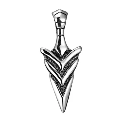 Collier Gungnir Lance d'Odin avec Chaîne, Acier Inoxydable