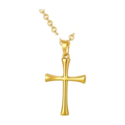 Collier Pendentif Croix avec Chaîne, Acier Inoxydable