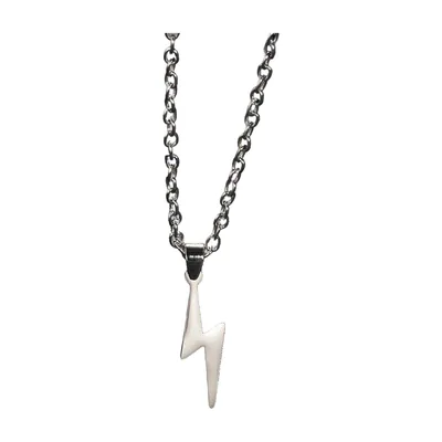 Collana con Pendente a Fulmine, Acciaio Inossidabile 316L