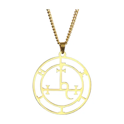Colgante Amuleto Kabbalah con Cadena, Acero Inoxidable