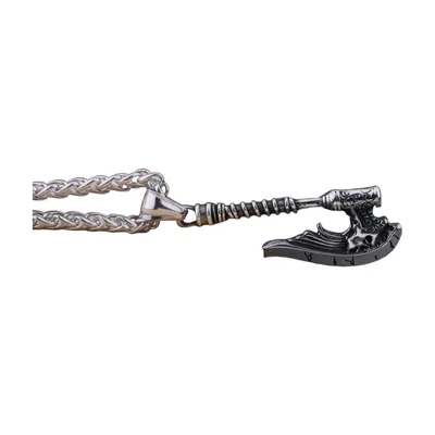 Colgante de Hacha Vikinga con Cadena de Trigo, Acero Inoxidable