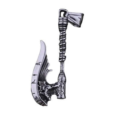 Colgante de Hacha Vikinga con Cadena, Acero Inoxidable