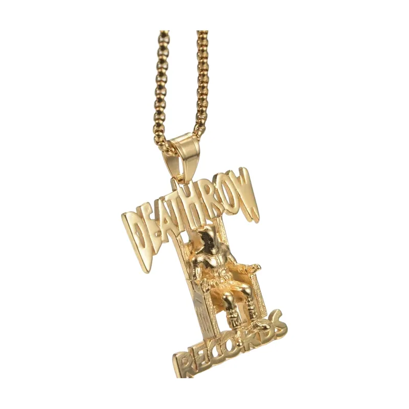Collier Pendentif Trône avec Chaîne à Billes, Acier Inoxydable