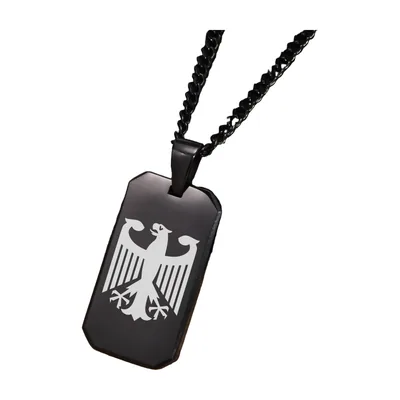 Colgante Dog Tag de Águila con Cadena, Acero Inoxidable