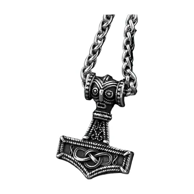 Pendente Mjölnir Martello di Thor con Nodo Celtico, Acciaio Inossidabile