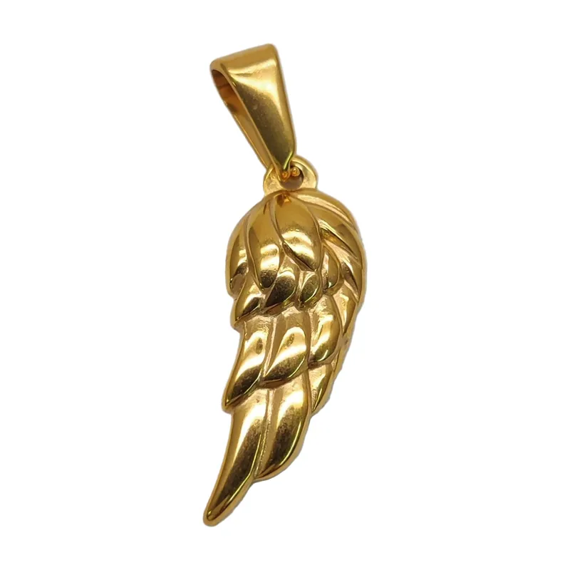 Engelsflügel Anhänger mit Kette, 316L Edelstahl
